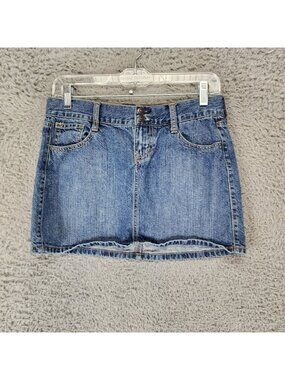 Old Navy Skirt Womens 2 Blue Stretch Denim Mini Skirt